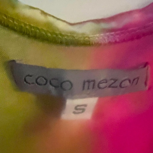 🌹COCO MEZON EUC Stunning Boho Tie Dye Pink/Green Embroidered Beaded Sz S Dress! - Picture 2 of 10